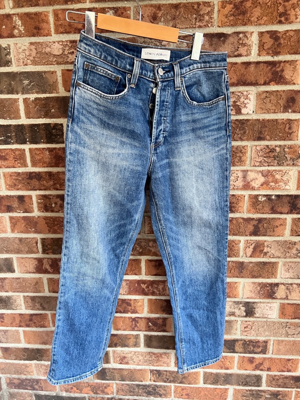 Aritzia Denim Forum Arlo High Rise Straight Button Fly  Jeans  Size 27 L 25"